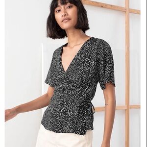 & otherstories Printed Wrap Blouse